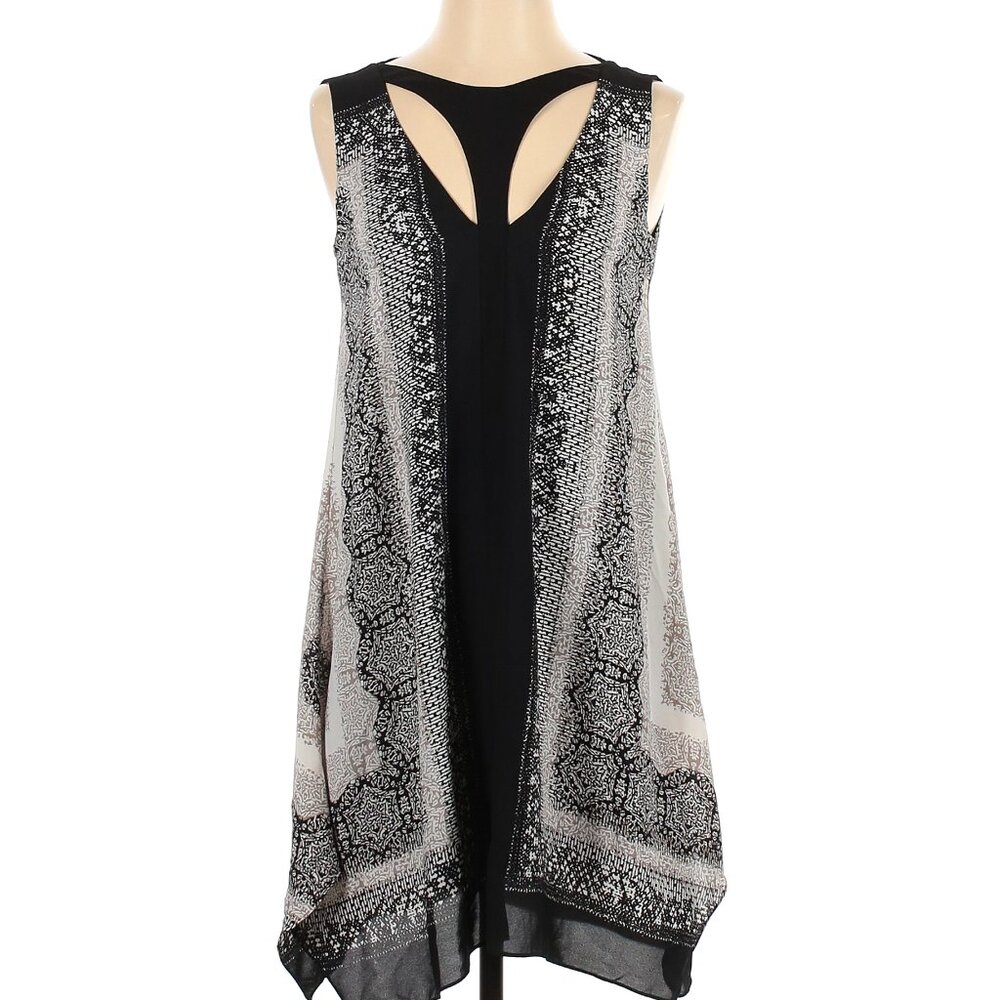 BCBGMaxazria Amelia Cutout Boho Asymmetrical Dress